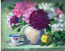 Ann Rochefort - Peonies - 13.5 x 17.5