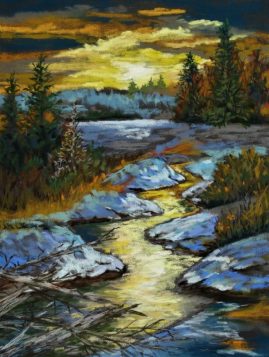 Ela Raine - November Morning First Snow - 18 x 14 x 2