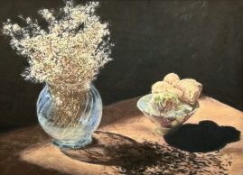 John Root - Babys Breath and Garlic on Mi-Teintes - 9 x 12