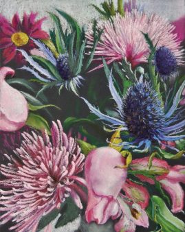 Reine Goodrow - Thistle Bouquet - 12 x 16