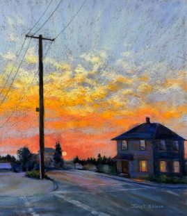 Janet Ellison - Fiery Sky - 11 x 14