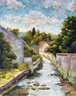 Mahshed Hooshmand - Parisian Canal - 11 x 14