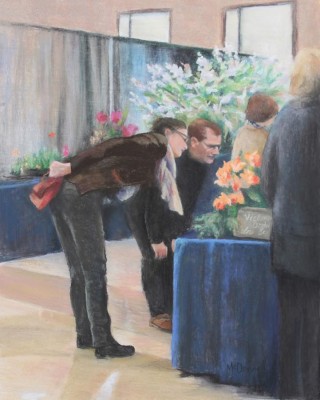 Donna_McDonnell-At-the-Orchid-Show-Leaning-in-for-a-Closer-Look-20x16